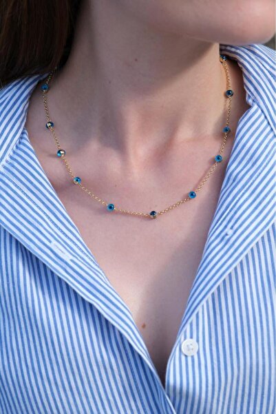 Tufanlar Kuyumculuk Altın Nazar Boncuklu Kolye