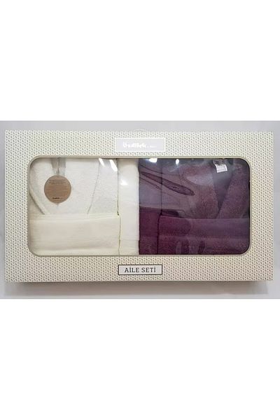 Özdilek Σετ οικογενειακού μπουρνούζι Özdilek Branch - Cream and Plum