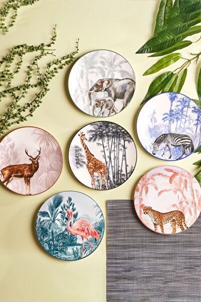 Karaca Jungle 6 Piece Cake Set 19 cm