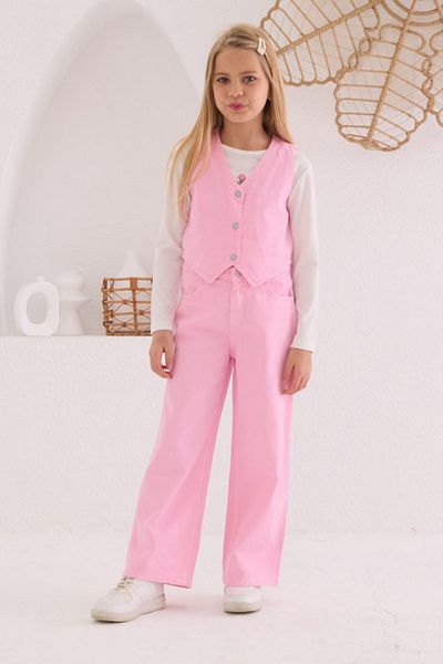 HAUSEkids 4-8 Years Old New Olive Girl's 3-Piece Set - Pink