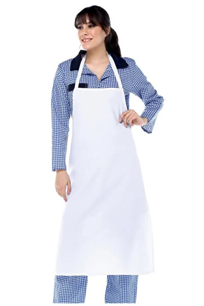 AĞCA İŞ ELBİSELERİ White Strap Apron Unisex