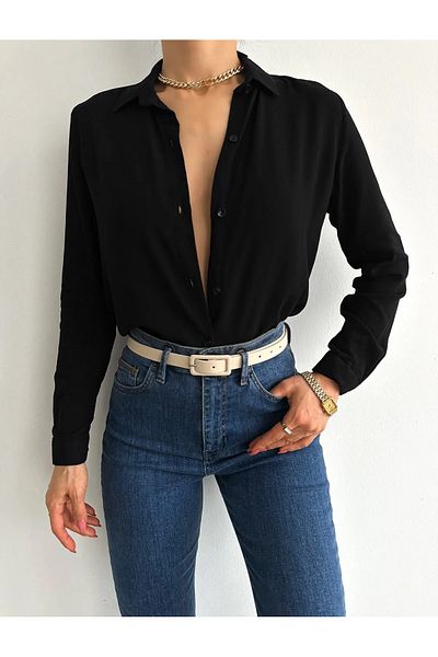 Descoin Women's Trouser Belt with Rectangular Plated Buckle, Coat Belt, Dress Belt, Shirt Belt