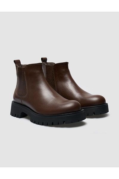 Cabani 100% Genuine Leather Brown Women's Casual Boots