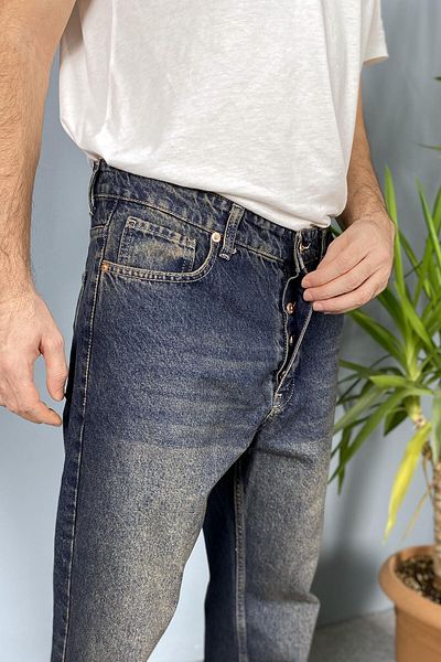 Alışveriş Sokağı Pantaloni de blugi învechiți, albastru bleumarin