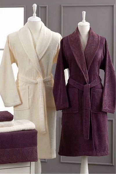 Özdilek Σετ οικογενειακού μπουρνούζι Özdilek Branch - Cream and Plum