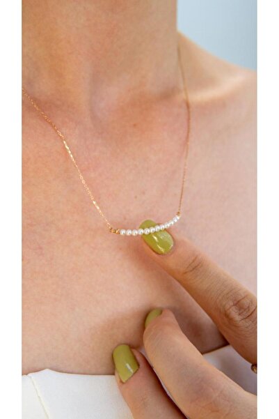 Tufanlar Kuyumculuk Altın Sıralı Inci Kolye