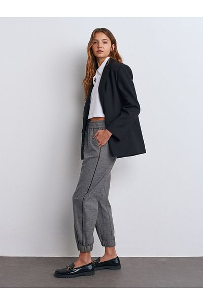 Dilvin 71608 Model - Gray Cuffed Jogger Pants
