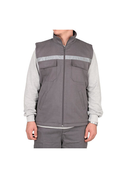 AĞCA İŞ ELBİSELERİ Gabardine Gray Vest