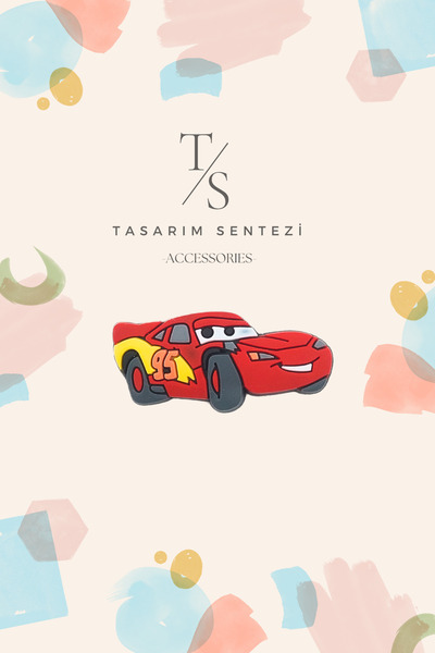 Tasarım Sentezi Rozet Silikon Broş Arabalar Cars Şimşek McQueen Yaka Çanta Kı...