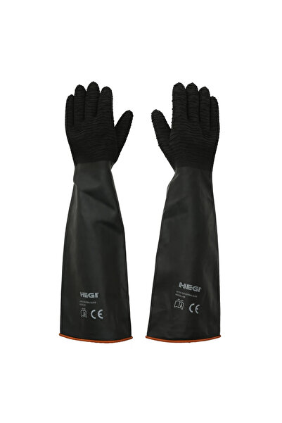 Hegi قفازات كيميائية سوداء