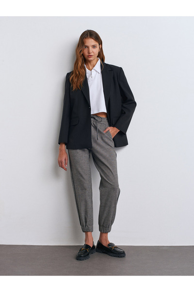 Dilvin 60761 Dümdüz Fit Blazer-Siyah