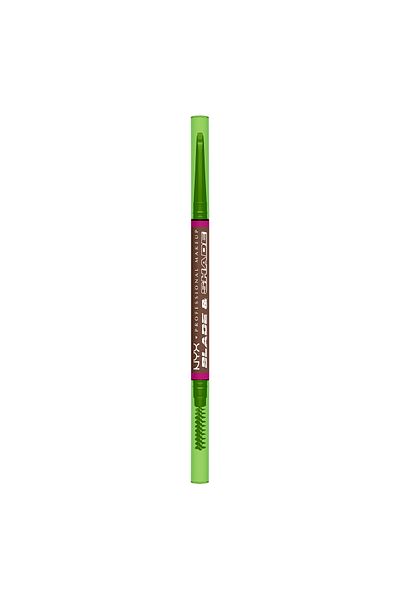 NYX Professional Makeup Blade & Shade, Dual Edged Brow Pencil, Up to 16HR wear, Chocolate