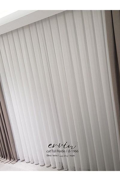 ervin Italian Patterned Cat Tulle Ripstop Sparse Pleat - Self-Healing Tulle Curtain