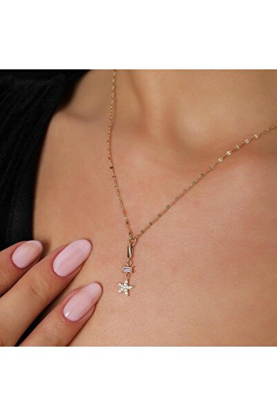Tufanlar Kuyumculuk Altın Taşlı Yıldız Kolye