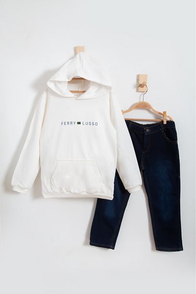 Soft kids طقم بنطلون سويت شيرت للأطفال من الأعلى إلى الأعلى