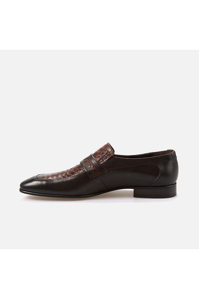 Kemal Tanca Gold Men's Genuine Leather Brown Casual Shoes