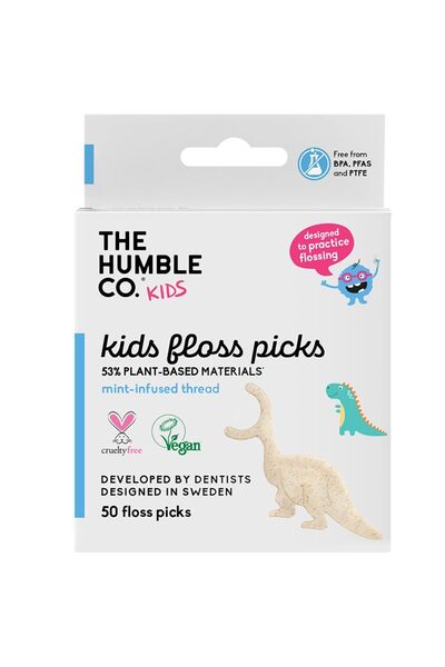 The Humble Co. The Humble Co - Kürdanlı Diş Ipi 50 Adet Çocuklar Için Dinazor Figürlü