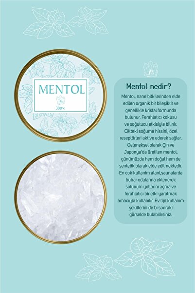 Helal Spice 2 Adet Saf Kristal Mentol - ( Sauna,Buhar Banyosu) - 30gr 2Adet