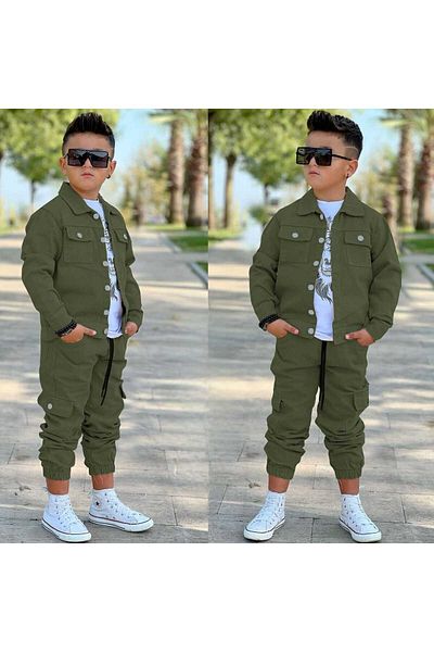 MARİSSA Boy's suit, linen fabric