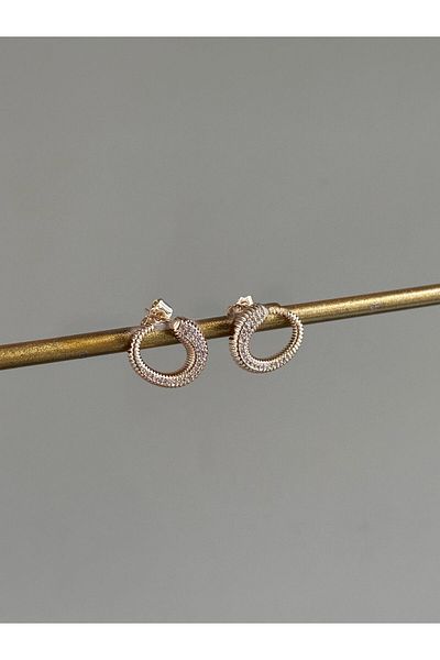 Serenity Atelier New Season Gold Zircon Stone C Model Small Earrings