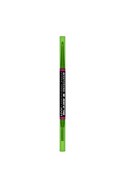 NYX Professional Makeup Blade & Shade, Dual Edged Brow Pencil, Up to 16HR wear, Black