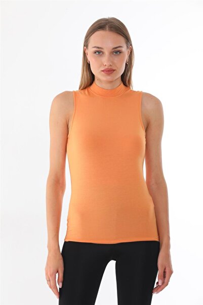 penyebizden Γυναικείο αμάνικο μπλουζάκι βισκόζης-Muskmelon Orange
