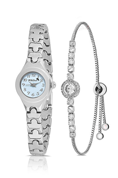 Polo Air Rakamlı Klasik Minik Kadın Kol Saati Zirkon Taş Yuvarlak Bileklik Ko...