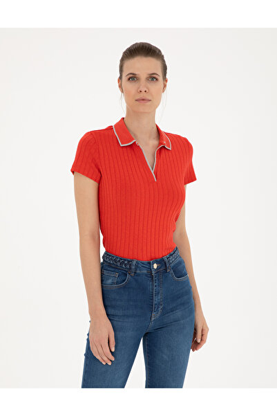 Pierre Cardin Tricou tricotat slim fit cu flori de rodie 50288292-vr239