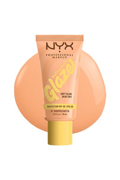NYX Professional Makeup Buttermelt Glaze Soft Glow Skin Tint + SPF/FPS 30, 12h Wear, Whipped Butta