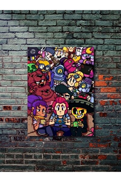 ZNC Brawl Stars, Eşsiz Tasarım Oyun, Karakter Posterleri, Özel Tasarım Kağıt Poster