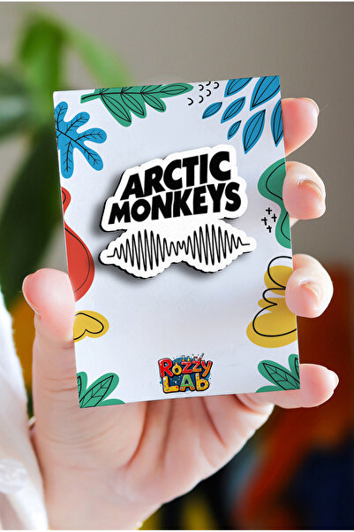 Rozzy Lab Arctic Monkeys Music Rozet Pin - Ahşap - Broş - Yaka Çanta Aksesuar