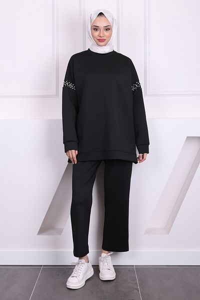 İmajButik Μαύρο κοστούμι κατάδυσης με πέρλες ώμου