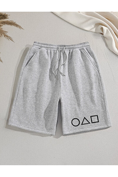 De Carte شعار لعبة الحبار المطبوع شورت موسمي برمودا - أساسي