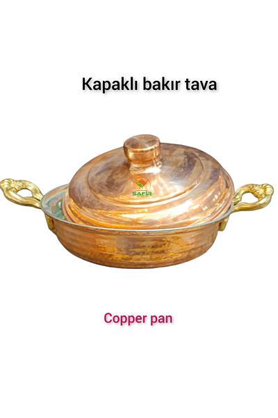 SAFİR 20 cm Medium Size Copper Pan - a Quality Sapphire Pan with Lid