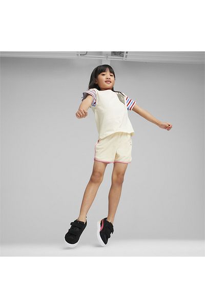 Puma Pantaloni scurți bej pentru copii Summer Camp Classics