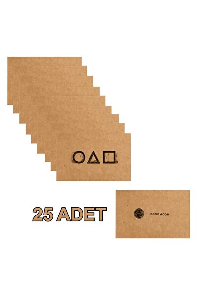 ZeytinReklam Squid Game2 Eğlenceli Davet Kartı 25 Adet - Squidgame 2 Adet Sticker Squid Game2 Kart