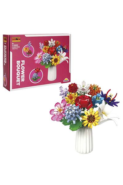 Sunman 4699 Colorful Flower Bouquet 1064 Pieces -Fabbatoys