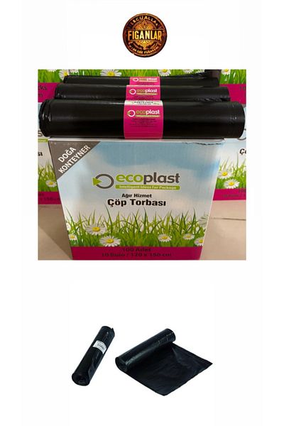 figanlar ambalaj Heavy Duty Black 120X150 cm 10Packs 100Pcs Extra Large Carry Bag Container Garbage Bag