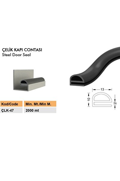 DKF CONTA Çelik kapı geçmeli kapı altı eşik fitili 10 METRE