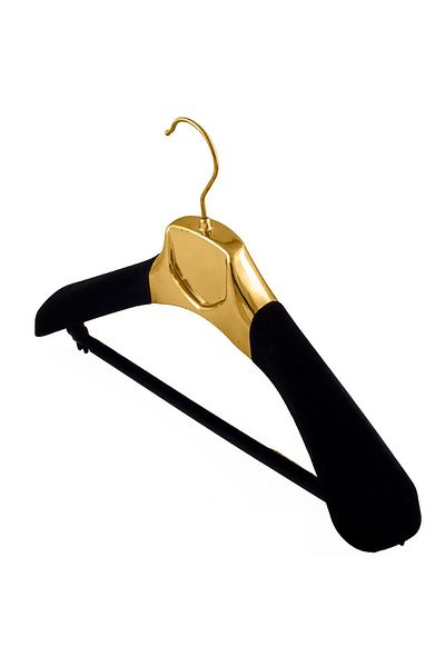 Askıcı Velvet Plated Gold Suit Coat Hanger 5 Pieces Showroom Hanger
