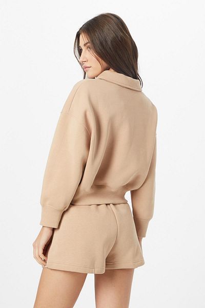 Nike Αθλητικά ρούχα Phoenix Fleece Cropped 3 Q Γυναικείο φούτερ πόλο μπεζ