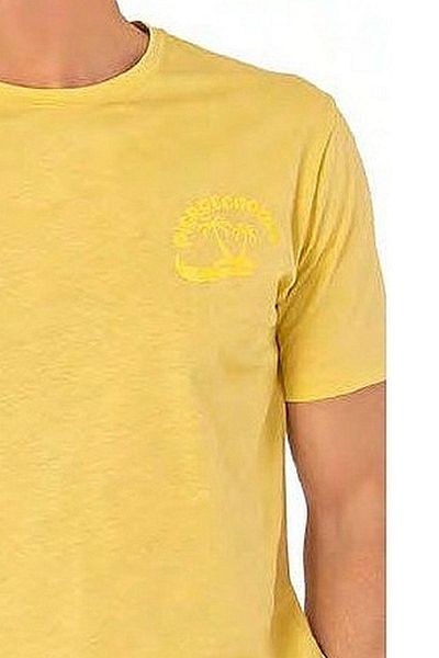 Pierre Cardin 6079 Men's Short Sleeve Crew Neck Pajamas Set-Yellow