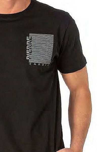 Pierre Cardin 6075 Ανδρικό κοστούμι πιτζάμες με κοντομάνικο λαιμόκοψη-μαύρο