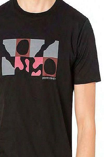 Pierre Cardin 6076 Ανδρικό κοστούμι πιτζάμες με κοντομάνικο λαιμόκοψη-μαύρο