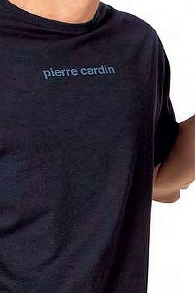 Pierre Cardin 6086 Ανδρικό κοντομάνικο ποδηλατικό γιακά Oversize Πιτζάμες Σετ-Navy Blue