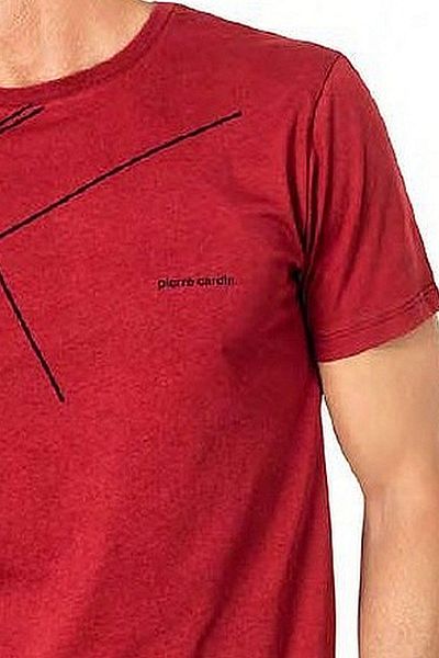 Pierre Cardin 6081 Ανδρικό κοστούμι πιτζάμες με κοντομάνικο λαιμόκοψη-μπορντό