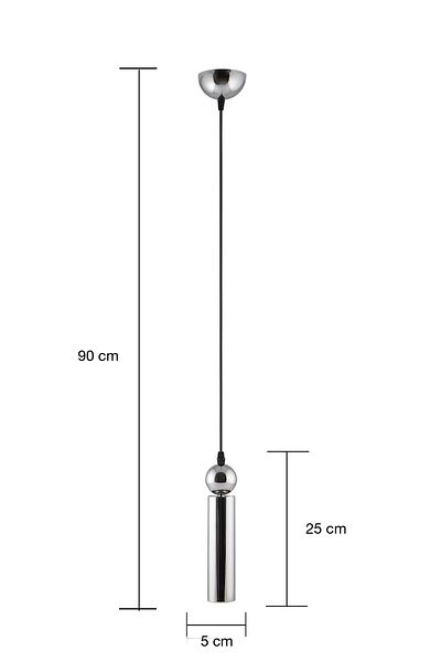 Bozyaka Aydınlatma Modern Chandelier - Sparg Decorative Single Metal Ceiling, Chrome Finish - Daylight Led Bulb Included