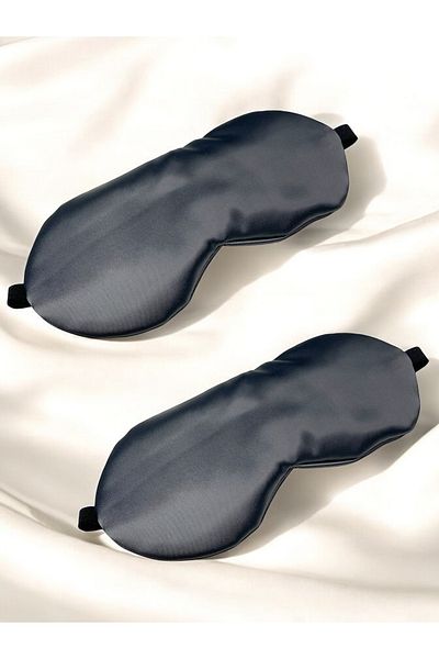 Chamis Anthracite Satin Sleeping Mask Set of 2