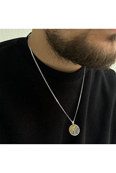 STAPBEST 925 Ayar Gümüş - Ying Yang Sun Kolye