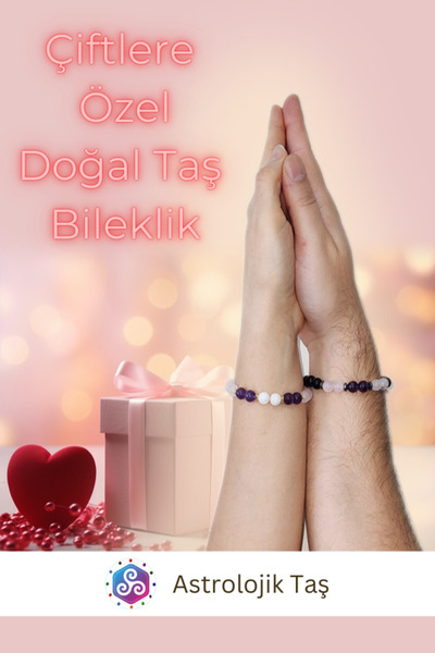 Astrolojik Doğal Taş Doğal Taş Çift Uyum Bilekliği – Sevgi – Aşk – Mutluluk -...